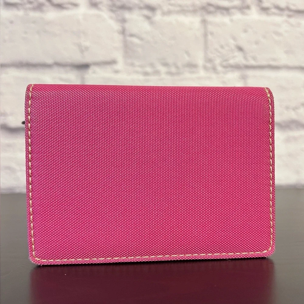 Lands’ End Small Bifold Card Wallet w/Canvas Exterior & Leather Interior - Picture 2 of 10